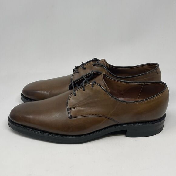 Allen Edmonds Fort Collins Plain Toe Derby Shoes Mens 9.5 D Brown Leather Dress main image 10